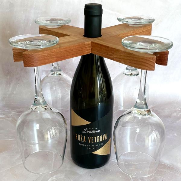 Satiskid Weinhalter Zum Umhängen 4-tlg. - Elastische Weinglashalter Für Partys & Küche